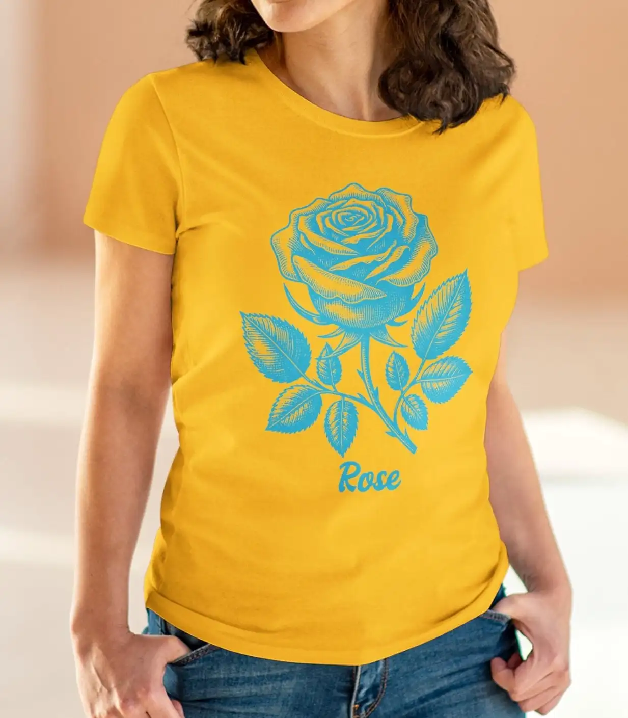 

Роза футболка женская летняя