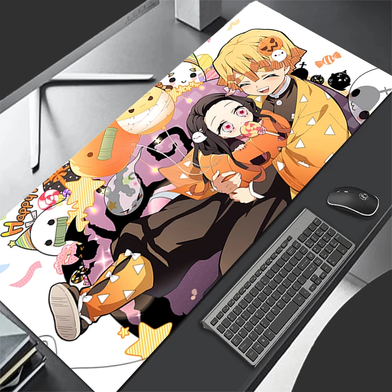 Mousepad Computer Gaming Accessories Keyboard Pad Office PC Rubber HD Mouse Pad Decoracion Desk D-demon Slayer Zenitsu Mouse Mat