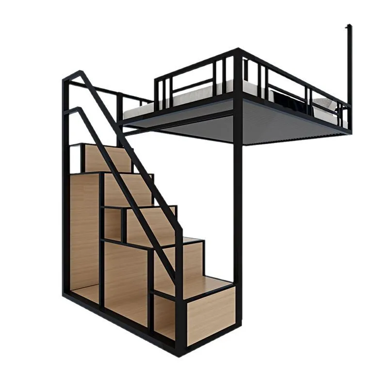 Space Bed Under Cabinet Apartment Elevated Bed Suspended Multifunctional Children's Iron Hammock