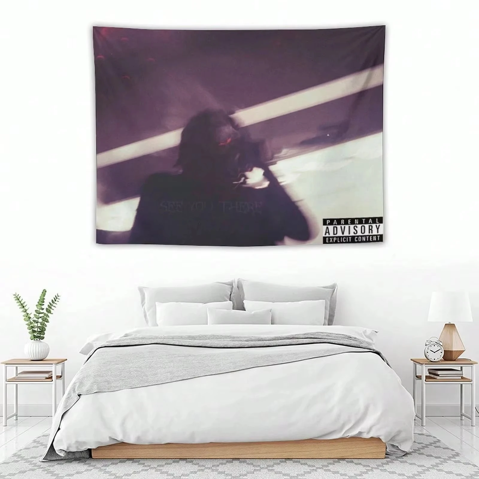 1pc Rap Singer Chris Travis Music Tapestry Wall Decoration, American Flag Banner, Suitable For University Dormitories, Bedrooms