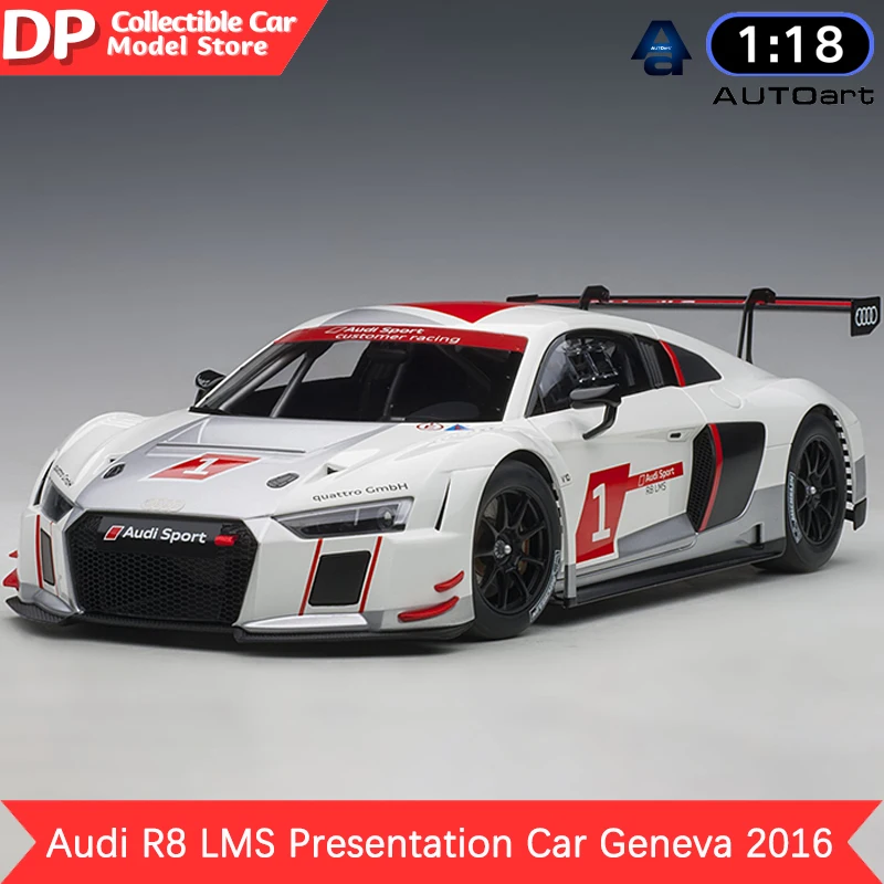 1/18 AUTOart Audi R8 LMS Presentation Car Geneva 2016 Alloy Die-casting Vehicle Models Collectible Model Cars