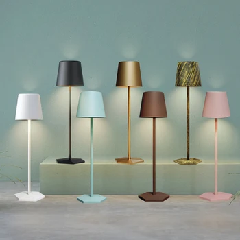 3-Farben-Tischlampe, LED-Touch-Sensor, Desktop-Nachtlicht, wiederaufladbar, kabellose Leselampe für Restaurant, Hotel, Bar, Raumdekoration