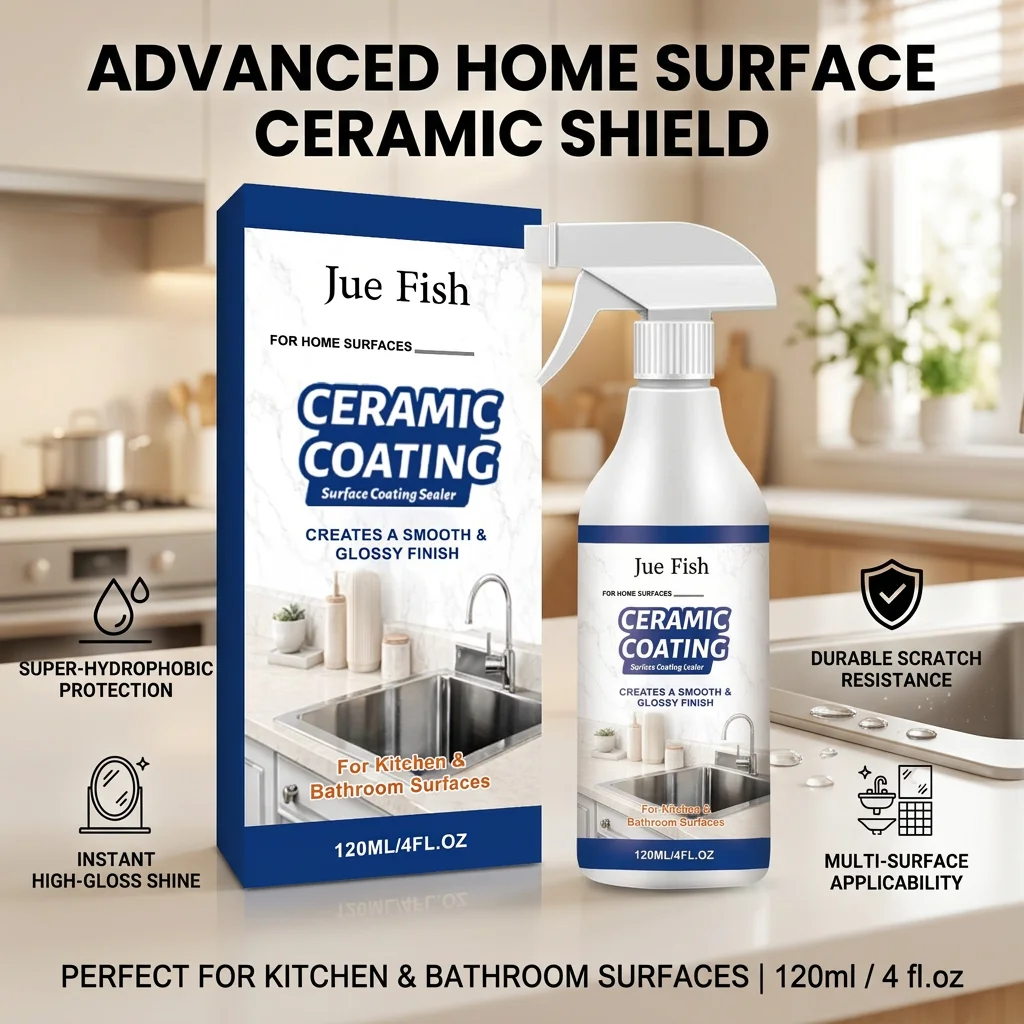 Ceramic Coating Spray Form Hydrophobic Layer Block Water Stains & Soap Deposits Improve Surface Gloss Anti-Scratch Coating Spray