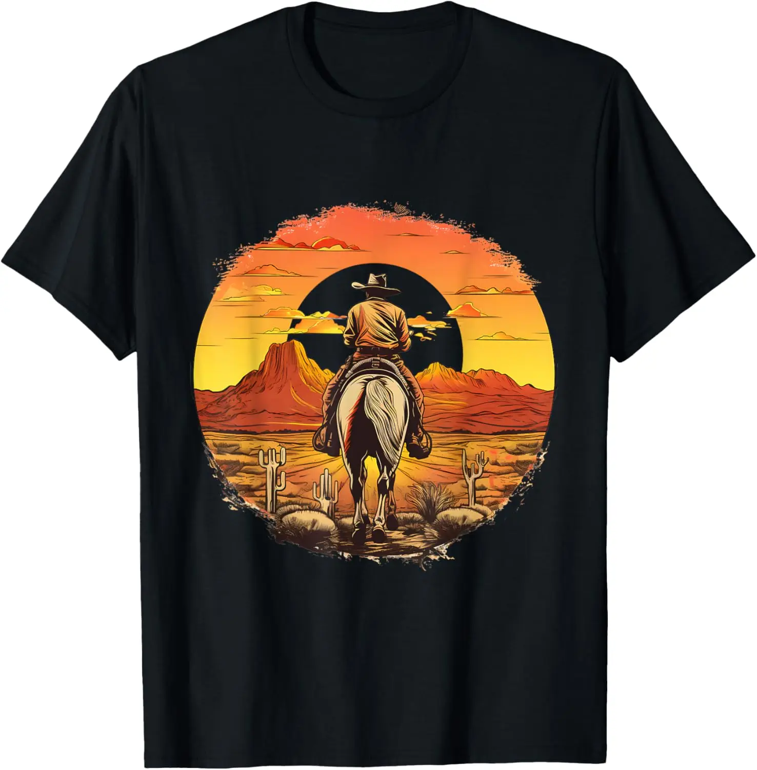 

Vintage Cowboy Riding into the Sunset T-Shirt
