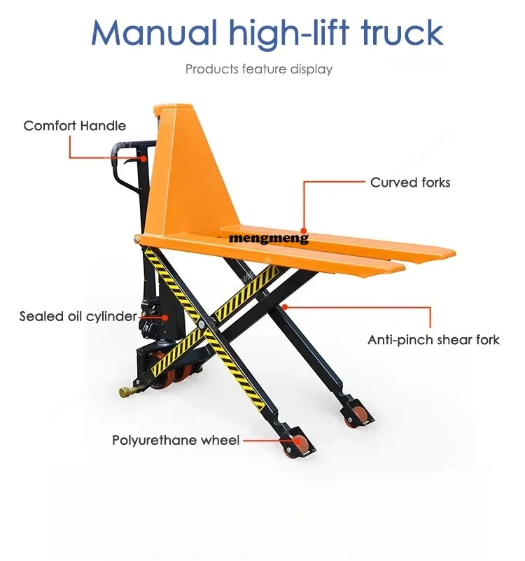 

New arrive Scissor Lift Pallet Truck Manual Hydraulic Pallet Loader Lifting Platform Forklift High-level Hydraulic Pallet Truck