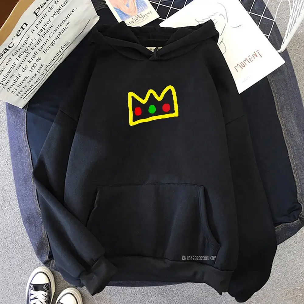 

Dream Merch Hoodie Game Crown Streetwear Dreamwastaken Clothes Men Long Sleeve Black Loose Aesthetic Kawaii Hoodies