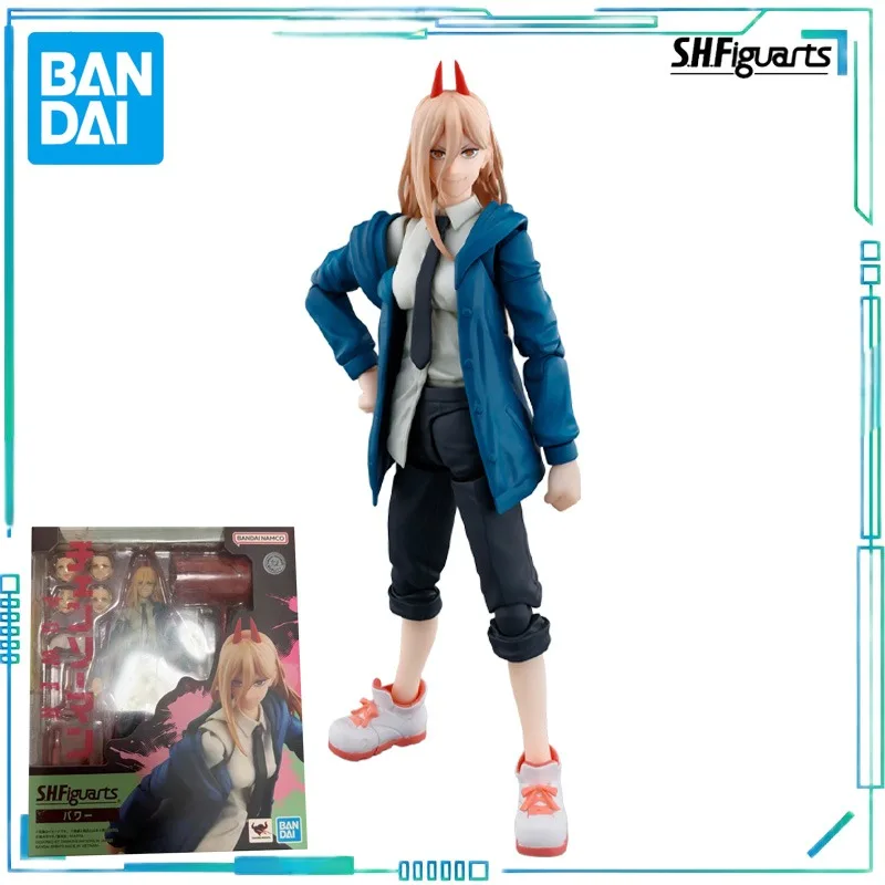 Bandai genuíno s. h. figuarts série motosserra homem motosserra homem, powwow, katana, tempos elétricos modelo móvel modelo requintado