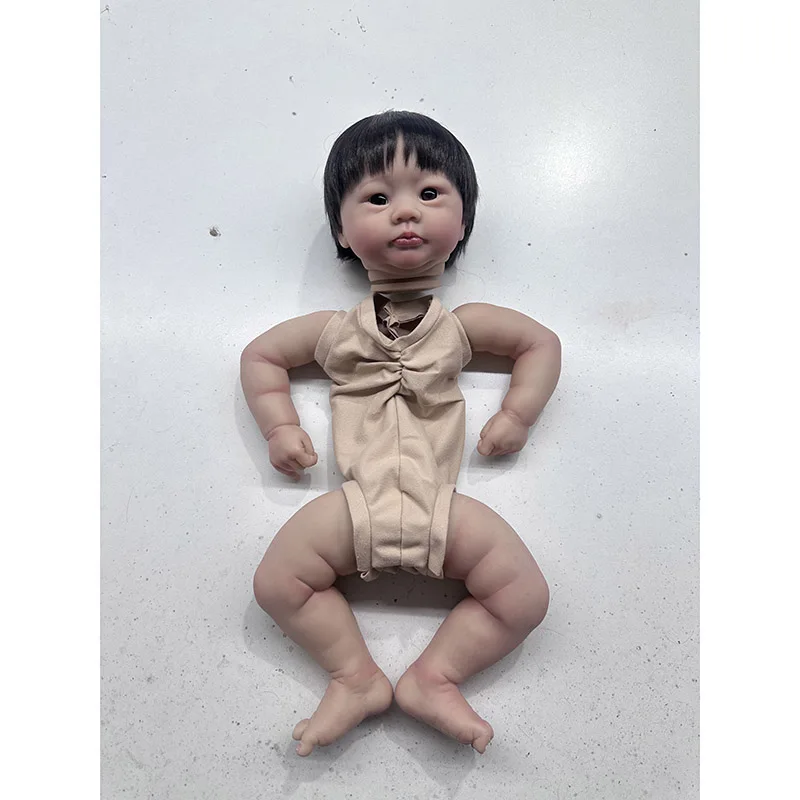 19inch Reborn Doll Kit Lali Unfinished Already Paited DIY Parts with Cloth Body and Eyes