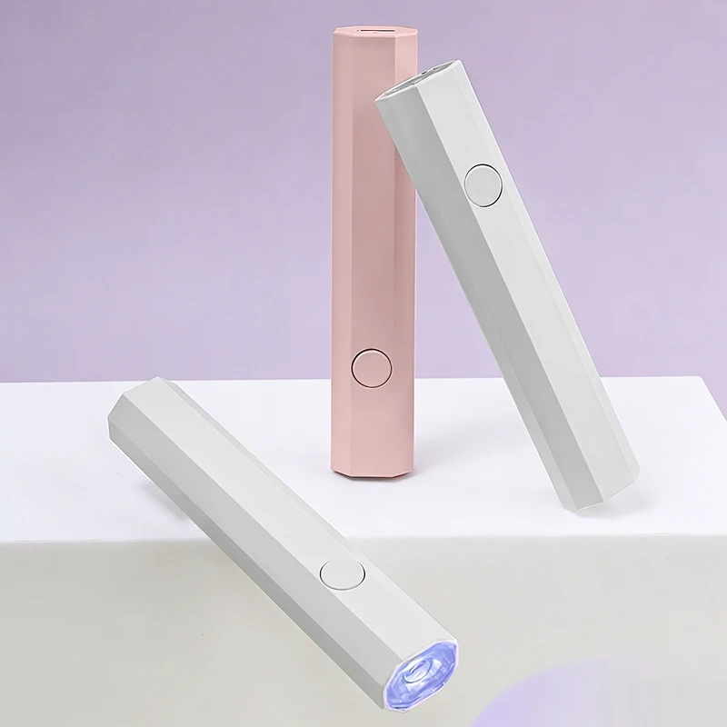 Conjunto de lâmpada UV/LED para unhas, portátil com suporte, recarregável via USB, secador de esmalte em gel para cura rápida, ferramenta de manicure (1 unidade)