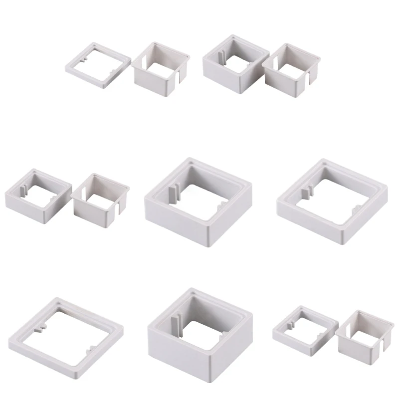 Single Gang Receptacle Outlet Box Extenders Single Socket Spacer Plastic Unit Receptacle Extender Easy to Install