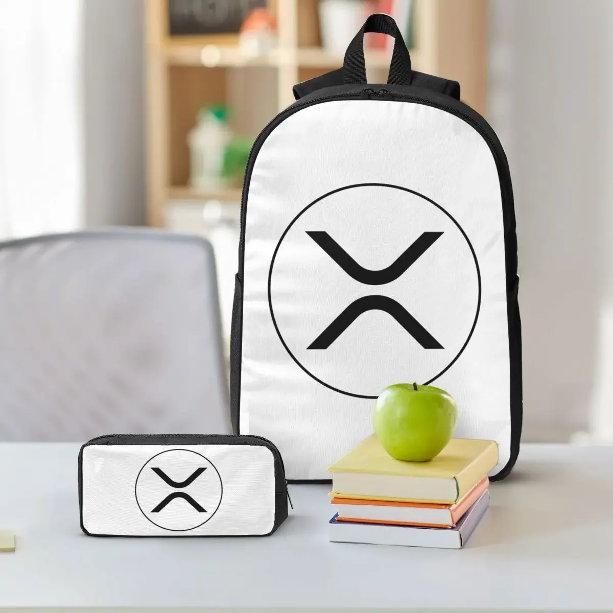 XRP Ripple - Round Logo (Lite) Backpack Student BookBag School Bag Computer Shoulder Bags 3ps Insulated Lunch Bag Pencil Case