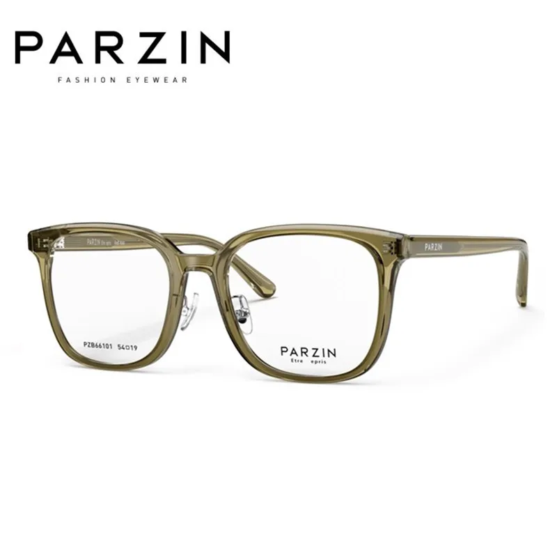 

PARZIN Business Square Glasses Frame Men Acetate Retro Optical Prescription Eyeglasses Frame Women 66101
