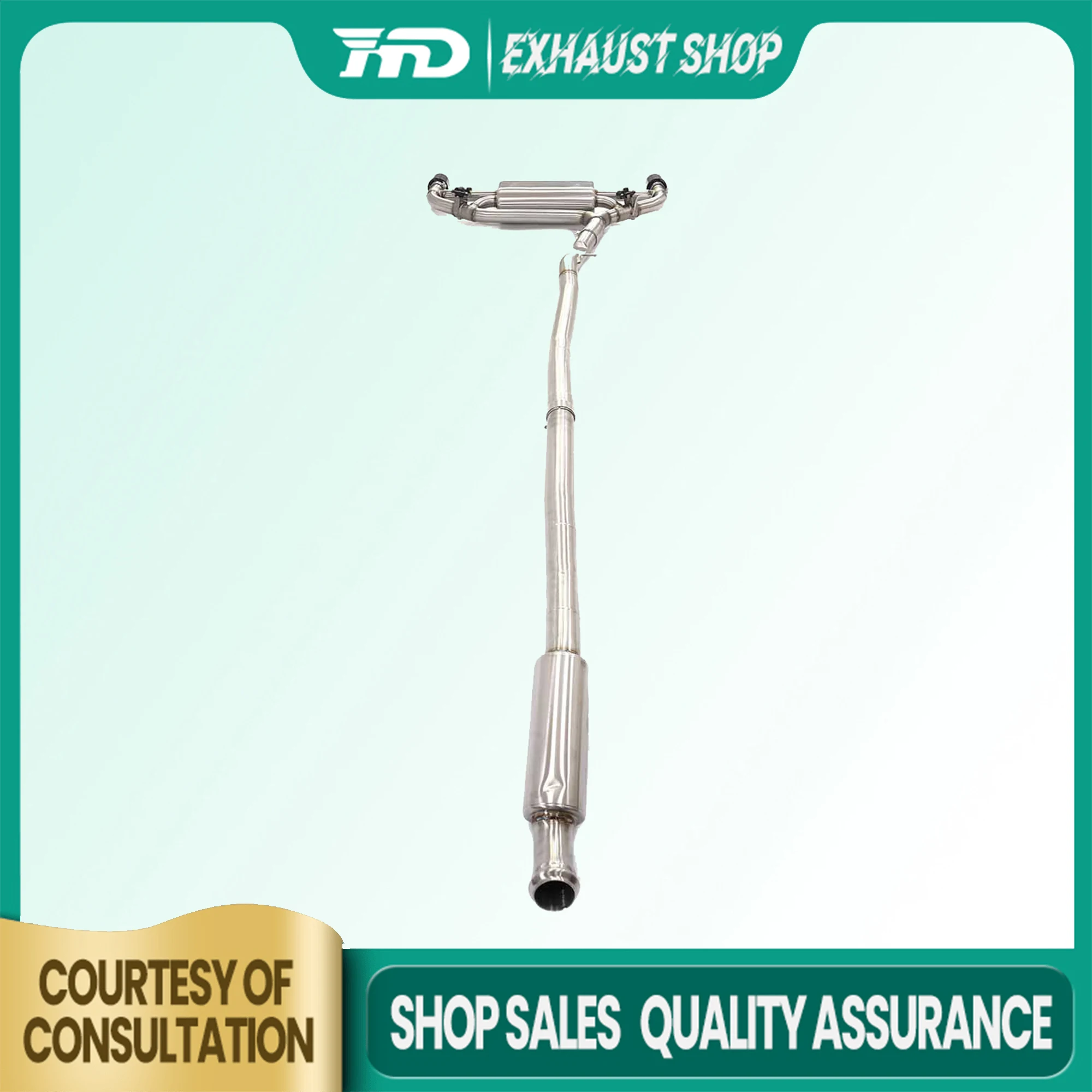 

HMD Exhaust Catabck for BMW F40 M135i b48 SS304 Electronic valve Muffler Tip Non-destructive installation Handcrafted