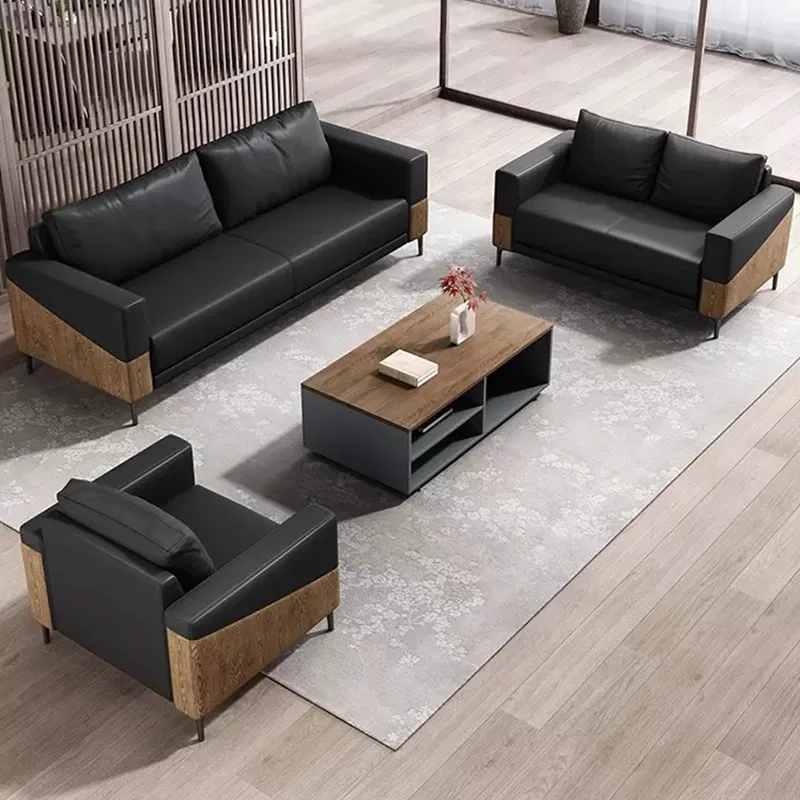 

Office sofa simple modern negotiation reception room business meeting coffee table combination set