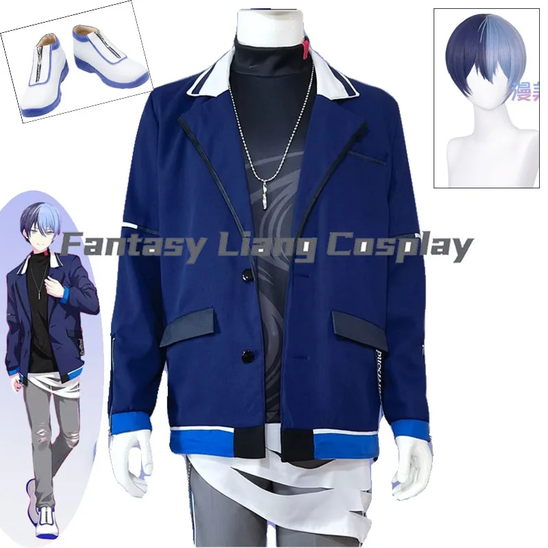 

Костюм для косплея Аои Тоя из аниме Project SEKAI, парик, обувь, наряд для Хэллоуина и карнавала, женский костюм, одежда для ролевых игр в стиле аниме