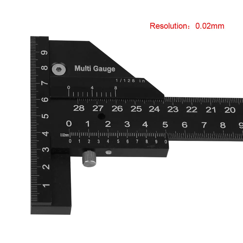 T Ruler Woodworking Sliding Gauge Woodworking Tool Multifunction Measuring Tools Aluminum Alloy Scribe Marking Depth Gauge