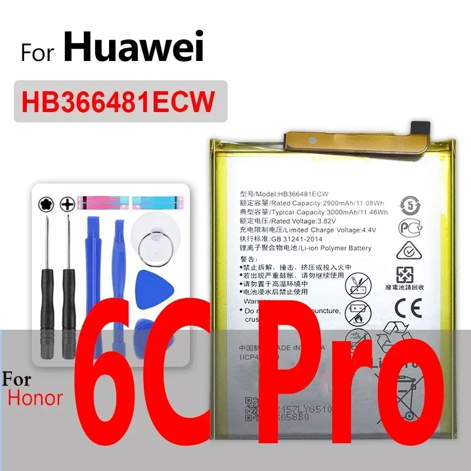 Battery For Huawei Honor/Mate 7 8 9 10 20 X S SE RS 6A 6C 7A 7i 7S 7X 8A 8S 8C 8X 9i 10i 20i Plus Pro Lite/P8 lite 2017