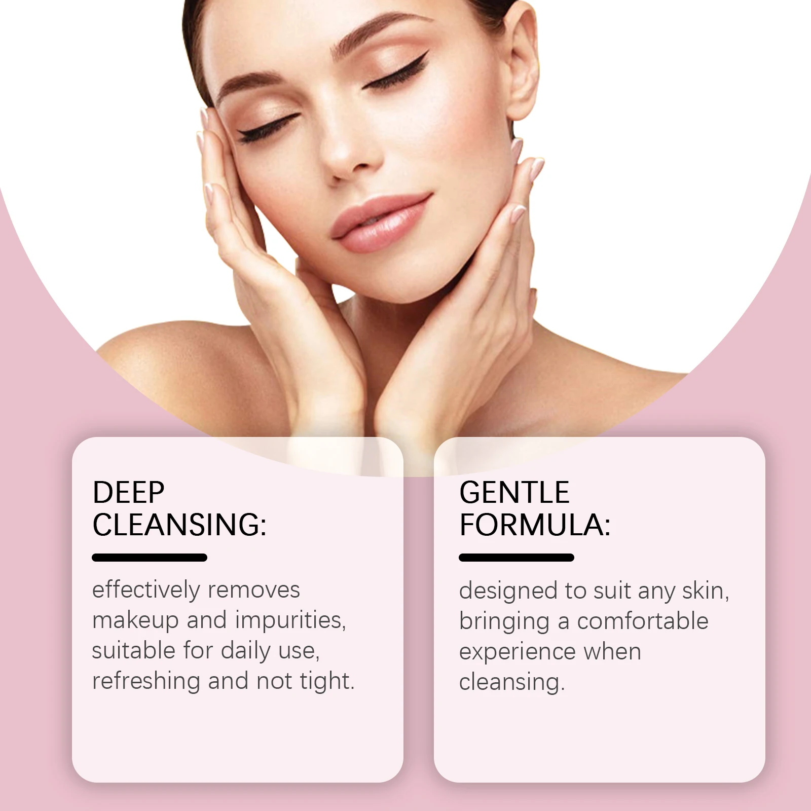 El aceite desmaquillante suave calma suavemente el rostro, los ojos y los labios se puede utilizar, transparente y no apretado, una nueva opción para quitar el maquillaje.