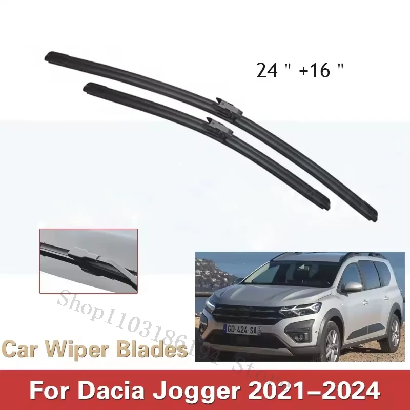 Front Wiper Blades For Dacia Jogger 2021 2022 2023 2024 Hybrid Windshield Windscreen Window Car Accessories Brushes Washer