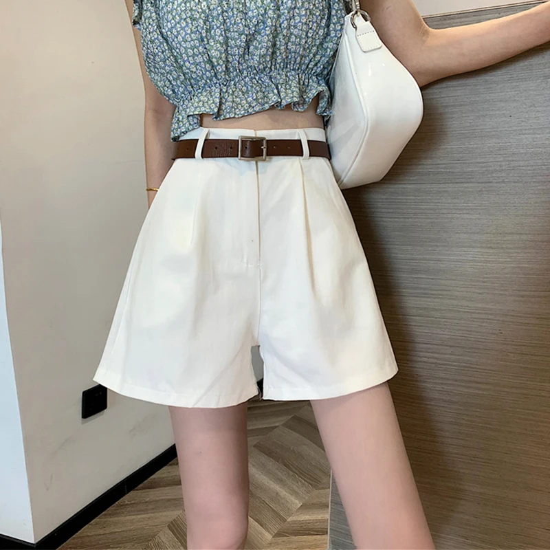 Plus size verão fino perna larga ort calças femininas cintura alta solta emagrecimento cinco quartos casual na moda a linha orts