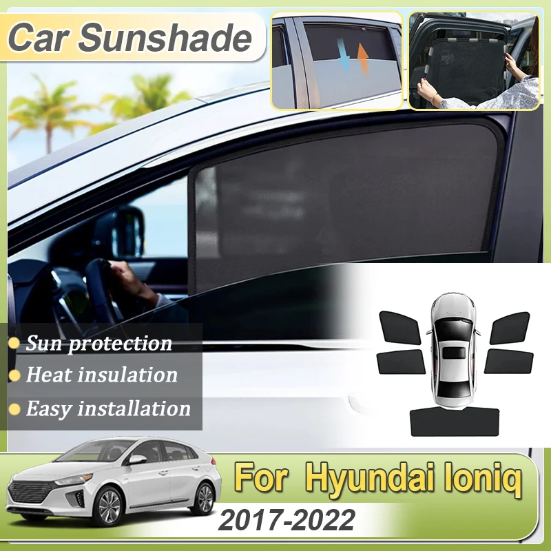 

Car Mesh Sun Shade For Hyundai Ioniq 2017~2022 2018 AE Accessories Magnetic Sunshade Sunscreen Window Windshield Visor Auto Part