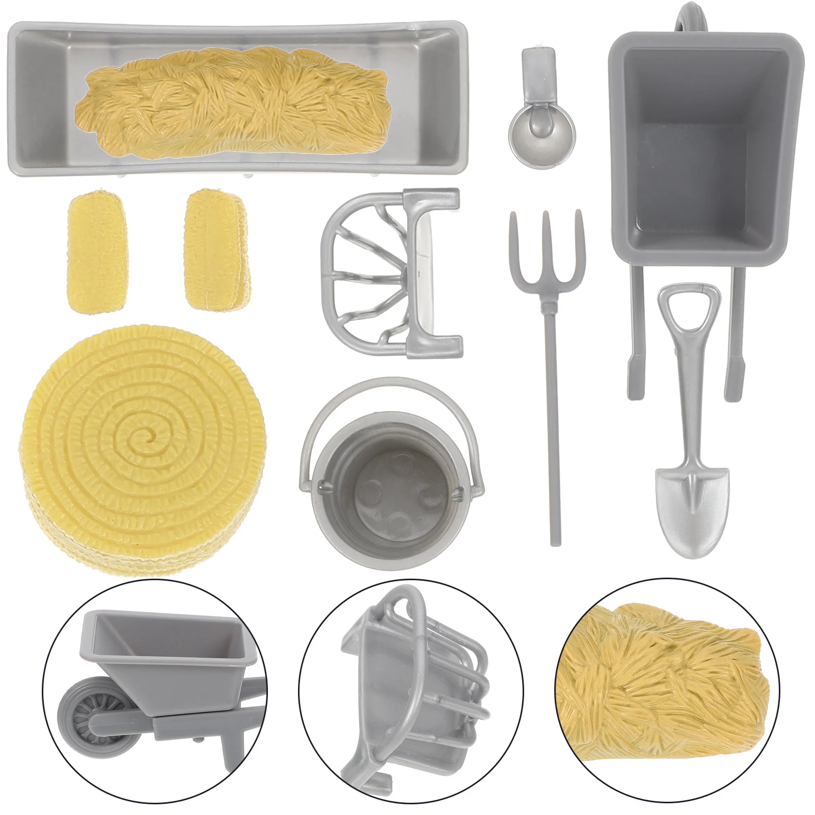 8 Pcs Ranch Accessory Toys Farm for Toddlers 1-3 B Playset Kids 3-5 Mini Props Boys Age 4-7 House 2-3 Year Old