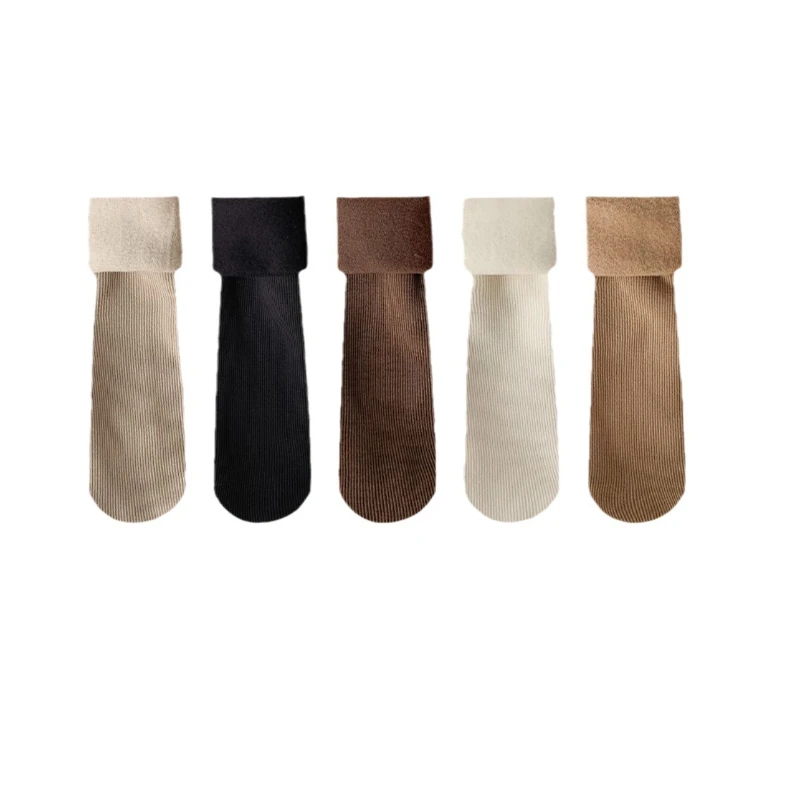 1/5/10/20 paires femmes hiver épaissir chaud chaussettes courtes femme thermique cachemire laine chaussettes Nylon neige velours bottes maison sol chaussette