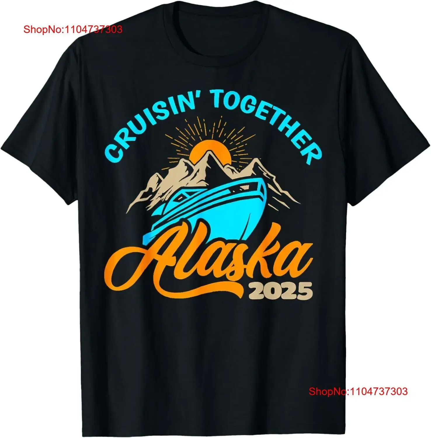 Crucero Alaska 2025 Crucero de Alaska familia camiseta a juego vintage lavado suave versátil streetwear cómodo estirado