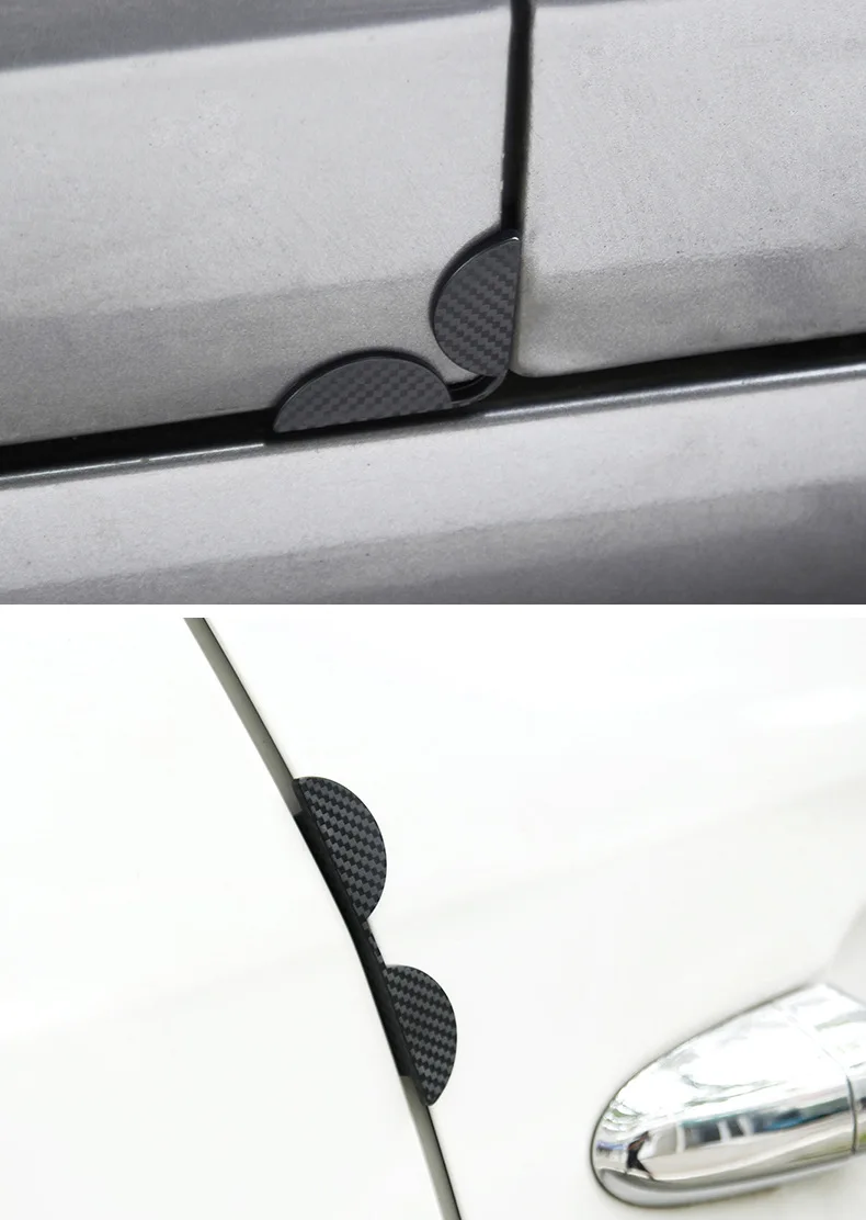 4 Pcs car door anti-collision stickers protective decorative strip car anti-scratch transparent rubber strip stickers