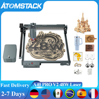 ATOMSTACK A40 PRO V2 48W Laser Engraving Cutting Machine with F60 Air Assist Kit Wood Acrylic Stainless steel Laser Printer