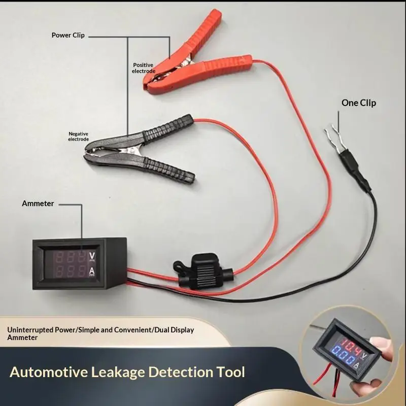 Vehicle Battery Leakage Detector Precise Multi-functional Quickly Tester With Voltage Display Automotive Relay Tester 1PC