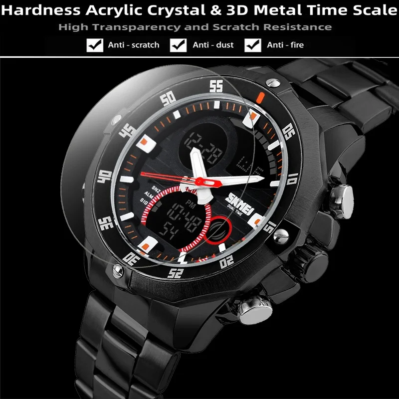 SKMEI 2016 New Watches Men Luxury Brand Fashion Casual Business Sports Wrist watches Dual time Digital Analog Quartz Watch