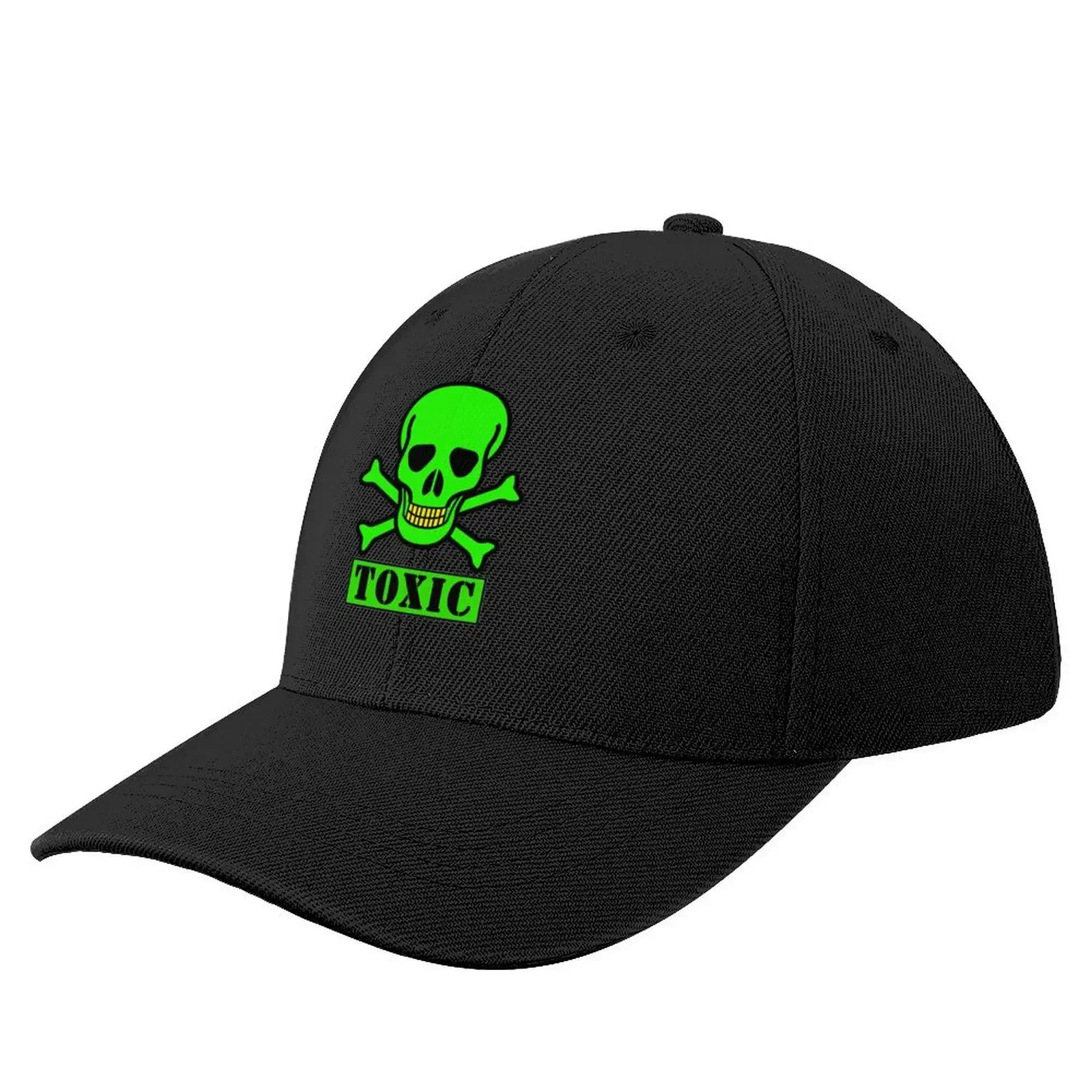 

Toxic Green Skull (Neon) Baseball Cap Ball Cap Kids Hat |-F-| Golf Wear Woman Hats Men's