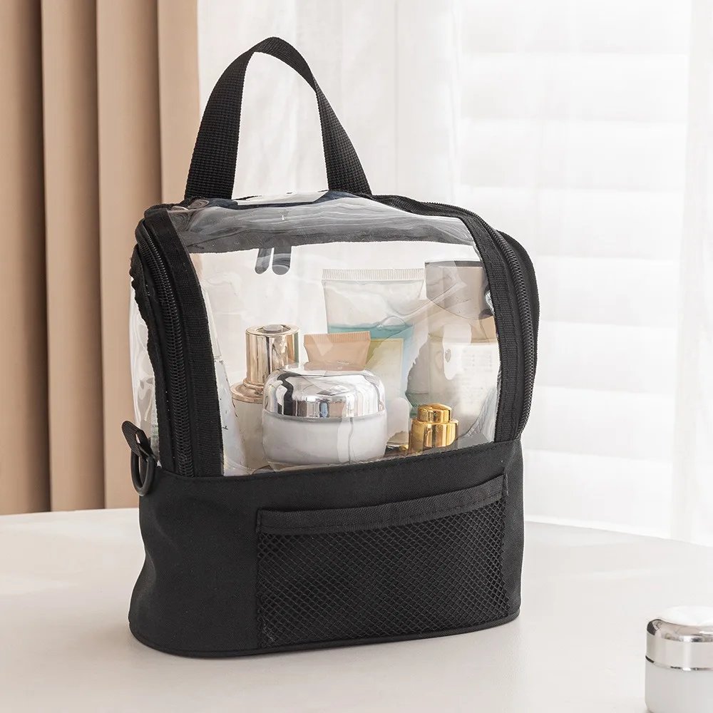 Professionelle Make-up-Pinsel, Umhängetasche, transparent, leicht, Kosmetikbehälter, multifunktional, große Kapazität