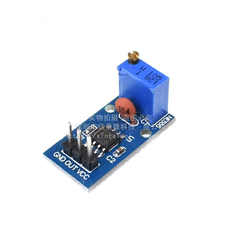 NE555 pulse generator square wave rectangular wave small signal generator module frequency adjustable