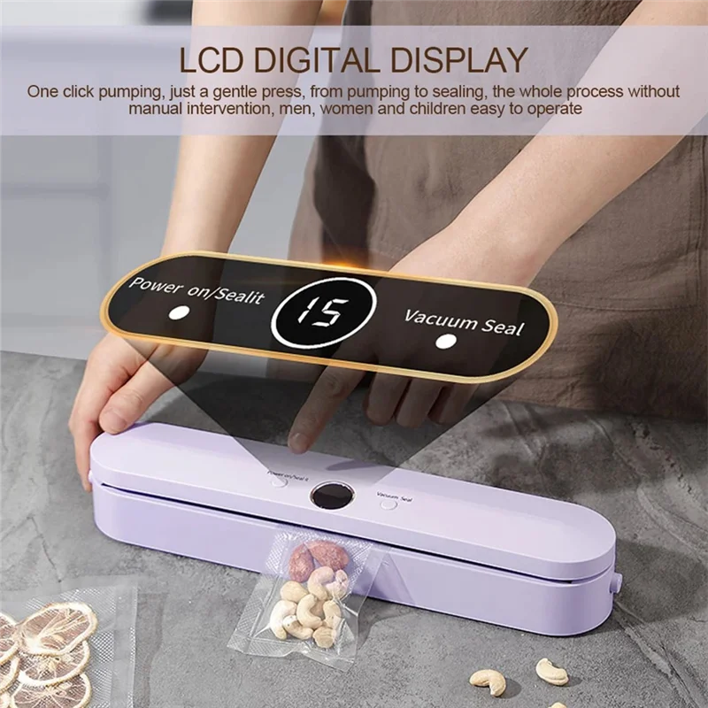 ABGP-Mini máquina de envasado al vacío, sellador de plástico para aperitivos para el hogar, adecuado para la cocina, conservación de alimentos, enchufe europeo