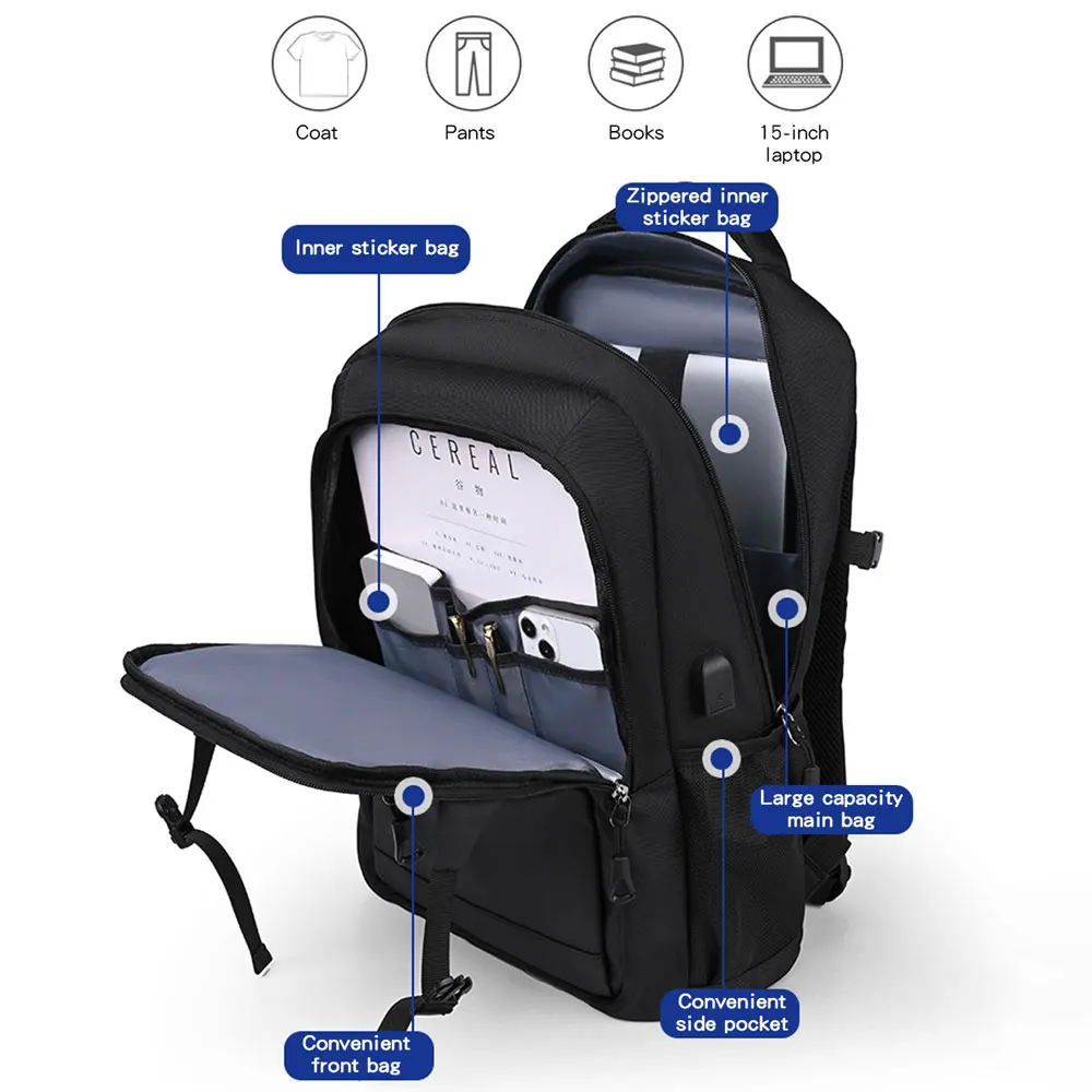 الأعمال تخفيف حقيبة الكمبيوتر المحمول الرجال الهدايا العصرية عارضة النايلون للماء سعة كبيرة العمل حقيبة مدرسية حقيبة السفر الرجال #5
