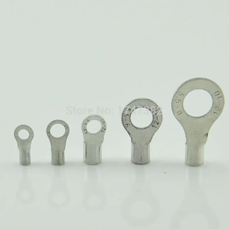 100PCS/50PCS RNB1.25-5 Non-insulated ring terminal electrical wire crimp naked connector AWG 22-16