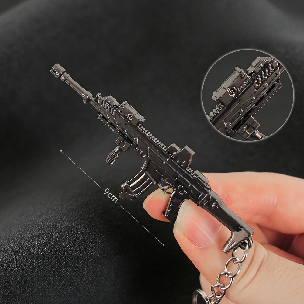 9 cm/3.54in Battlefield 6 Game Perifere M433 Assault Rifle wapens Model Mini Gun Sleutelhanger Hanger Ornamenten Jongens speelgoed Geschenken