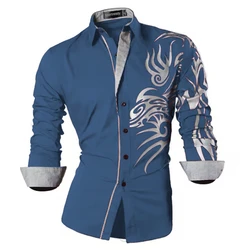 Men's Long Sleeve Shirt Fashionable Luxury Casual Shirt High Quality Comfortable Printed Men's Clothing Extra Large Size XS-6XL