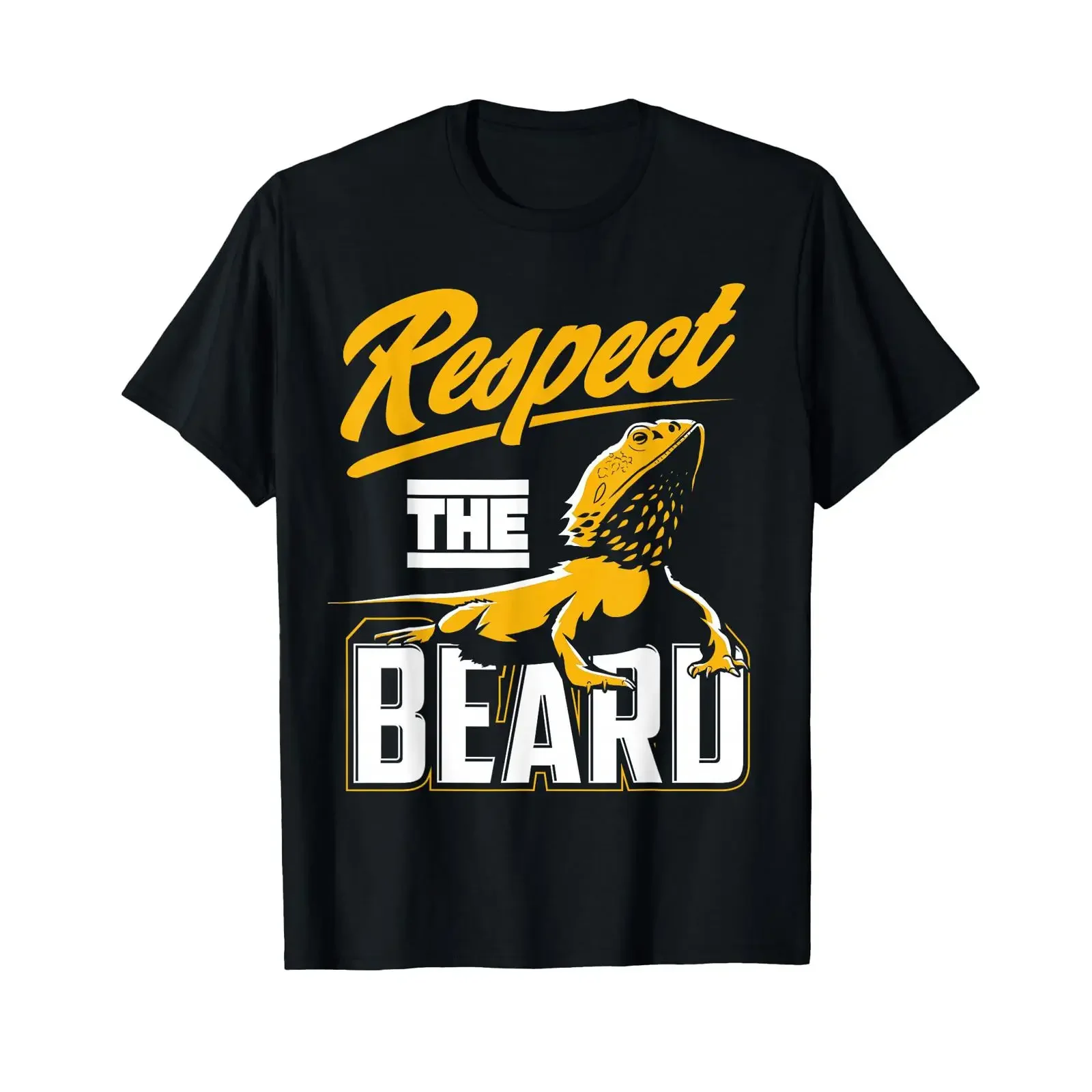 Camiseta Respect The Beard Pogona y Bearded Dragon, ropa de diseñador vintage lavada, cómoda, suave, versátil y elástica