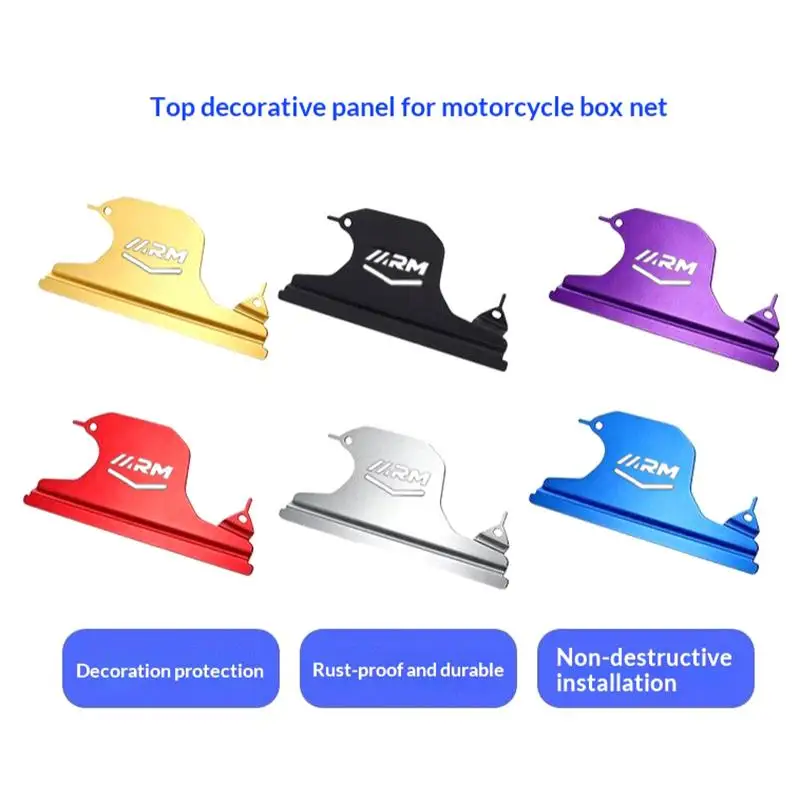 1Pcs Motorcycle Trunk Top Decorative Plate Rustproof Anti Scratch No Damage Install For Motorbike Modification Riding
