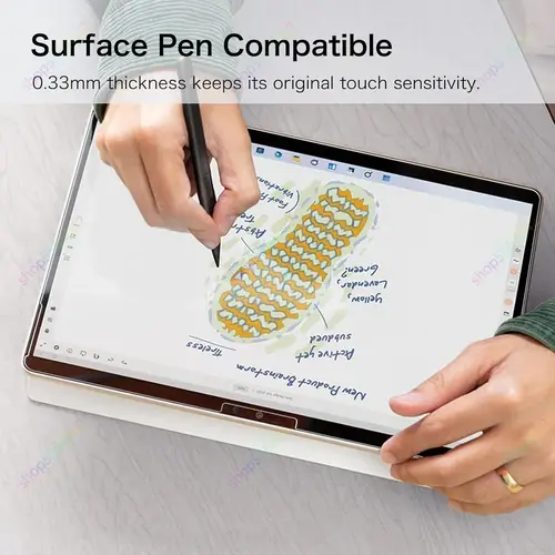 Imagen 2 del producto 2 paquetes de protectores de pantalla de vidrio templado para Microsoft Surface Pro 11/10/9/8 13 pulgadas Pro 7Plus/7/6/5/4 HD 9H película de pantalla de dureza