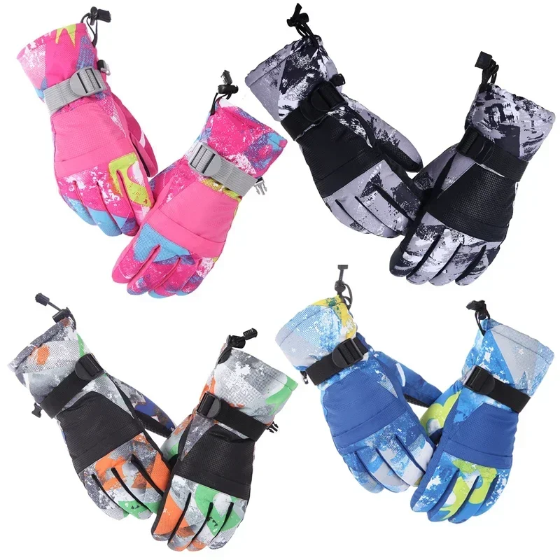 New Warm Snowboard Man Mitten Waterproof Winter Women Snow Gloves Heated Female Skiing Glove Sport Outdoor Men Mountain Clothes