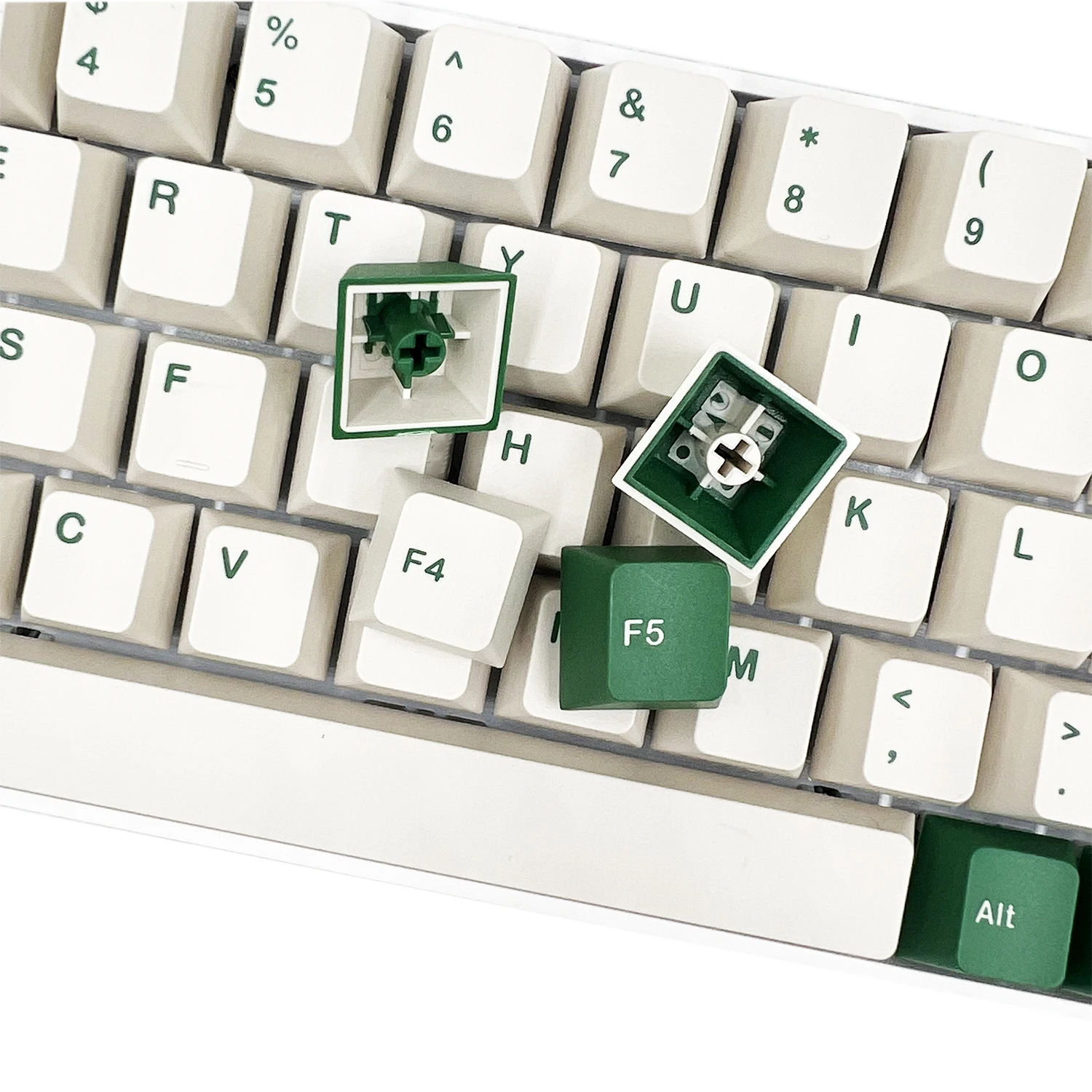 123 keys cheese green two-color keycap pbt material OEM Profile mechanical keyboard cap compatible with 61/68/87/104, etc.