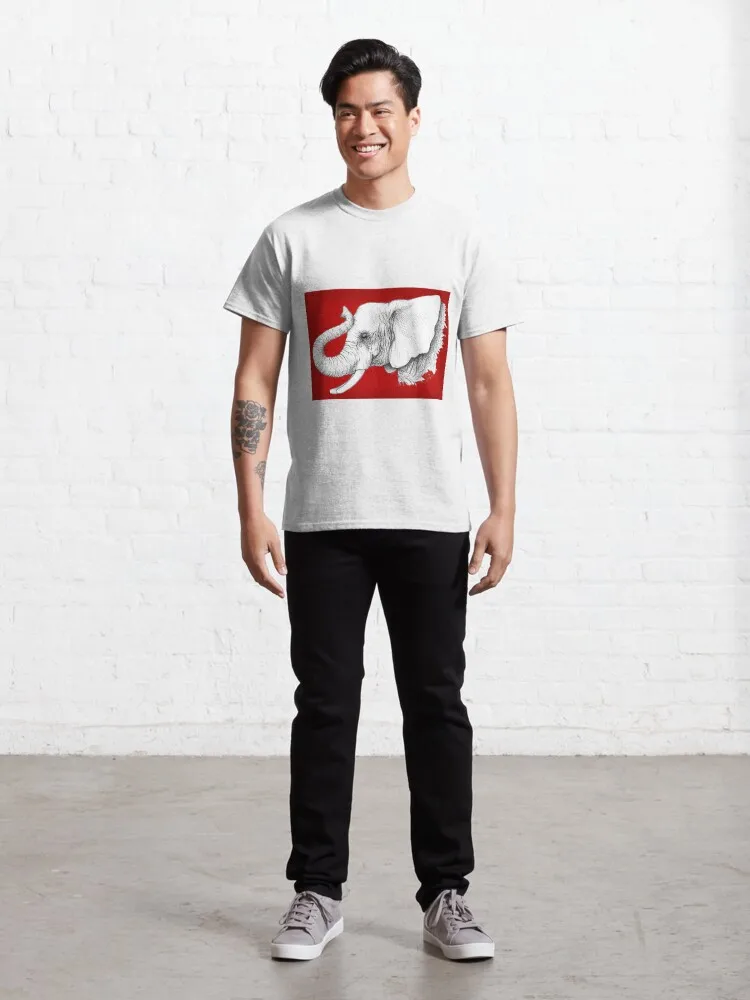 Crimson Tusker Classic T-Shirt Short Sleeve Tops Tees Cotton Print Tshirts New Fashion Top Tees