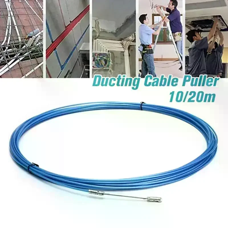 Enfile-câble électrique 10M/20M, guide-câble pour passage de fils à travers les murs, pour installation de câblage