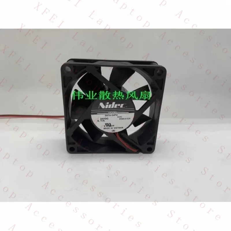 

F For NIDEC D07A-24PH 03 24V 0.11A 7CM 7025 2-wire Inverter Cooling Fan