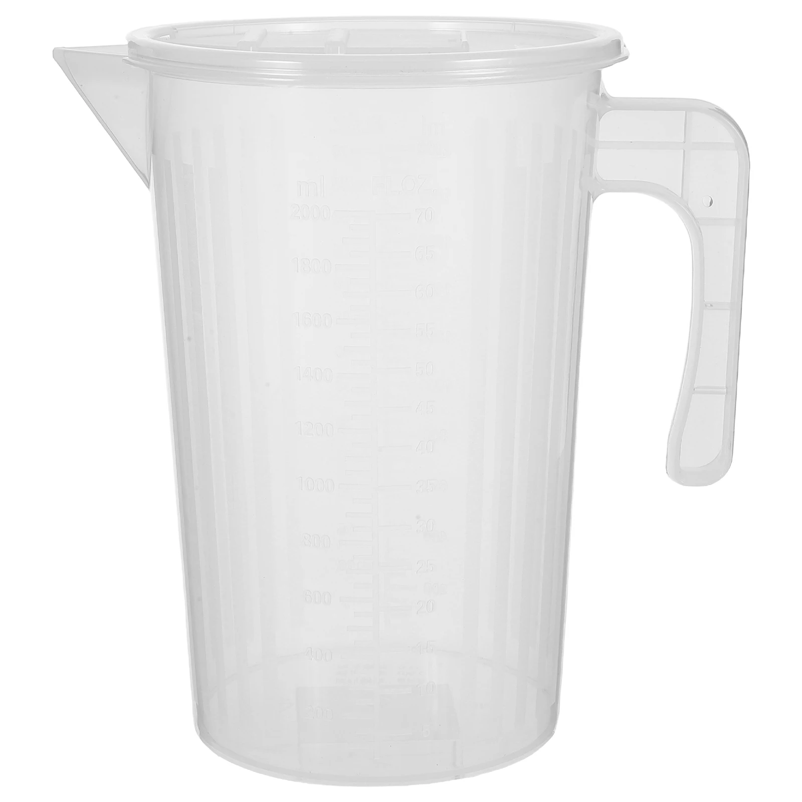 

Large Capacity 2000ml Measuring Cup Sliding Lid Plastic Graduated Scale for Baking Cooking Oil Jug Beaker Pitcher Storage