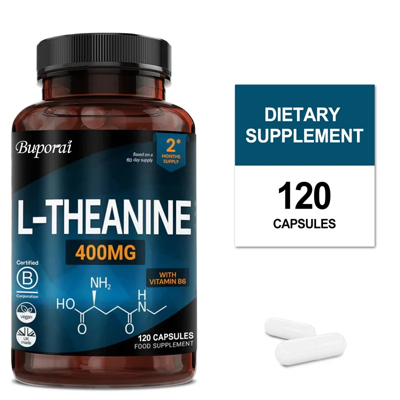 

L-Theanine 400 мг — способствует релаксации, улучшает сон, поддерживает здоровье нервной системы и не дает спокойствие, отсутствие GMO